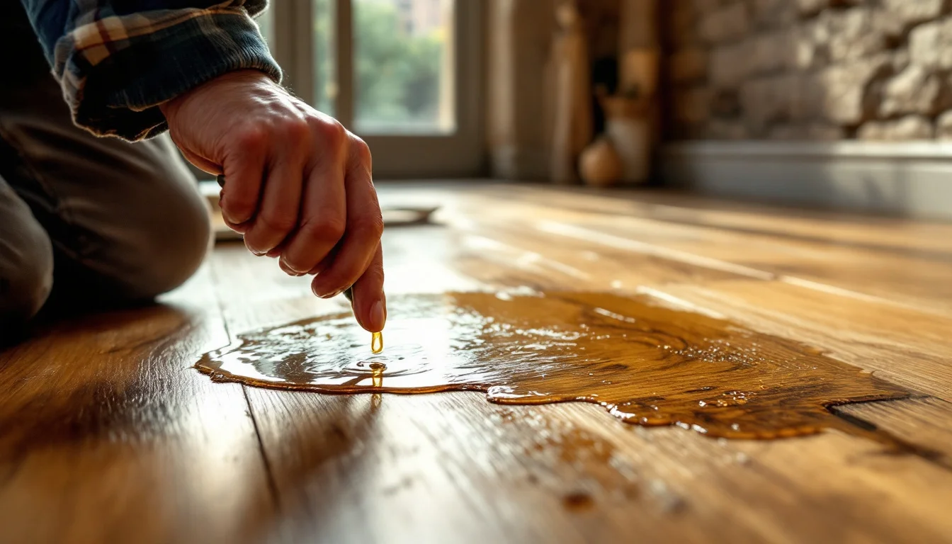 Hardwood Flooring Installation Process Explained — Edinburgh installer applying protective oil finish to newly laid hardwood floori Hardwood Flooring Installation Process Explained — Edinburgh installer applying protective oil finish to newly laid hardwood floori